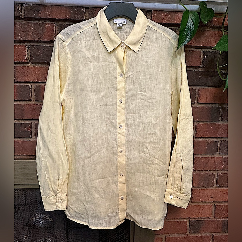 J. Jill Yellow Button Down Shirt